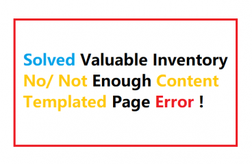 Solved Valuable Inventory No Content, Templated Page & More