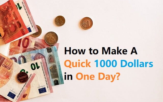 How To Make A Quick 1000 Dollars In One Day 1 000 24 Hours