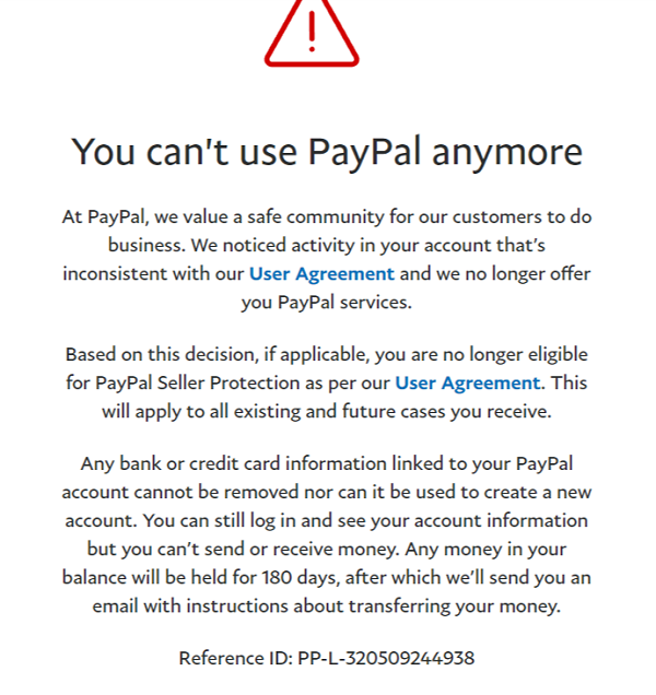 how to restore permanently limited paypal account